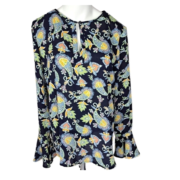 LOFT long sleeves paisley top - Picture 1 of 10